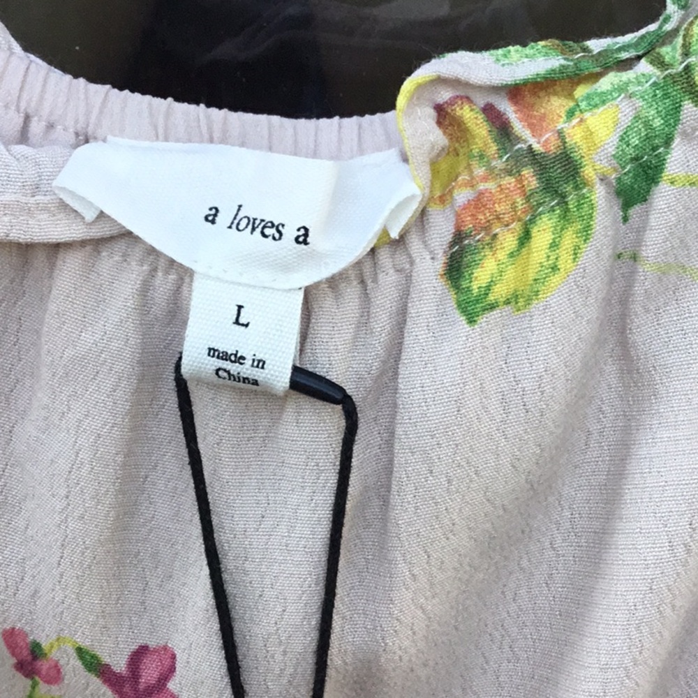 A Loves A Prairie Tan Multiple Color Floral Ruffle Maxi Sleeveless Dress - Picture 4 of 14